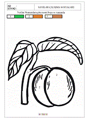 okul öncesi çocuklar için verilen sayı kadar resim boyama çalışma sayfaları